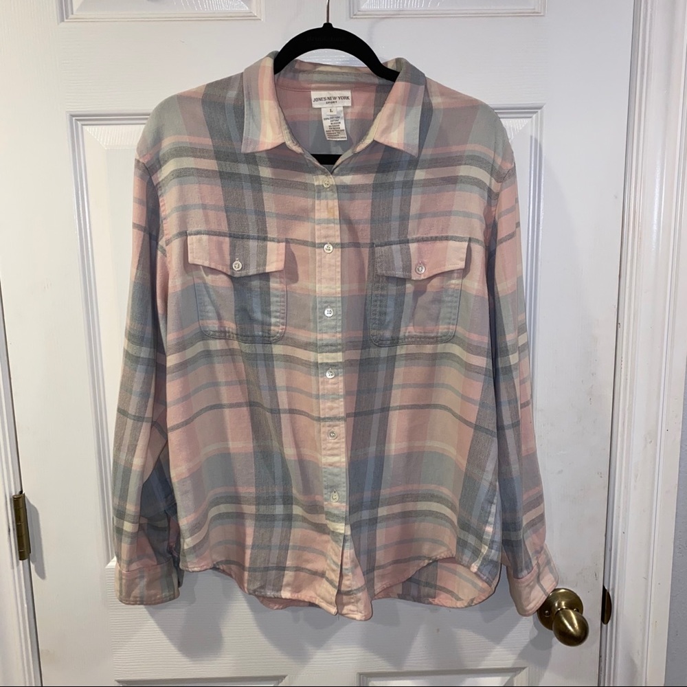 Jones New York Plaid Shirt